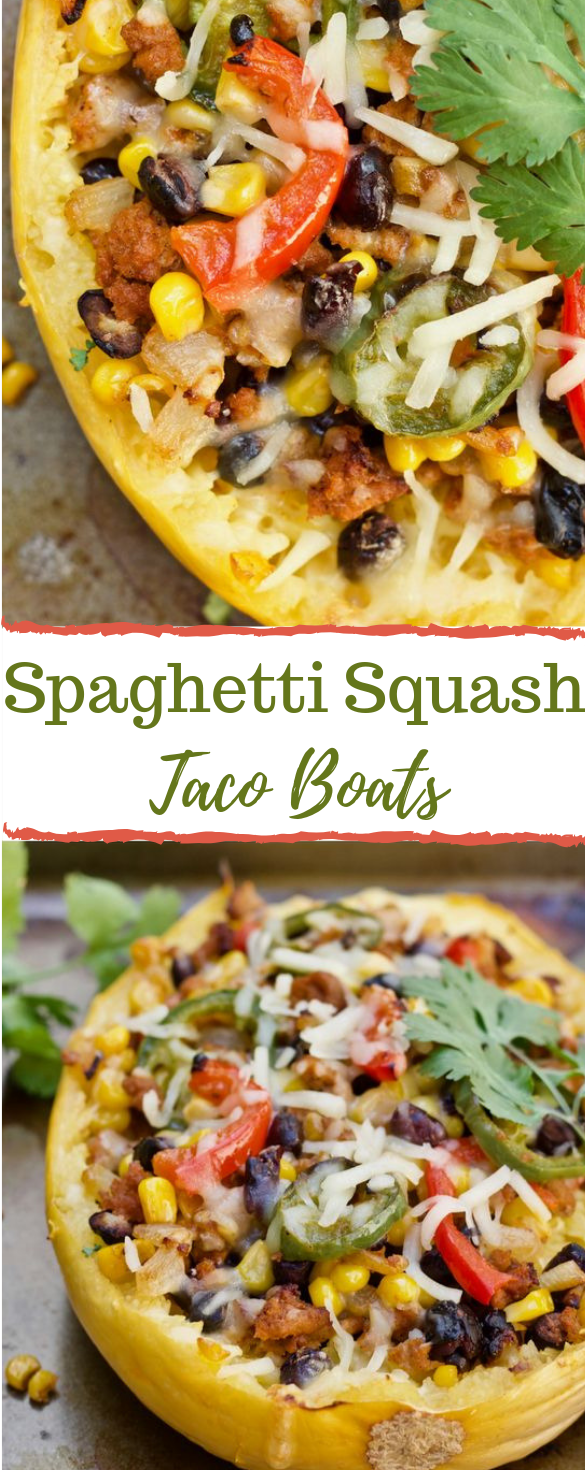 Easy Mexican Spaghetti Squash Boats #boasts #mexican #healthydiet #whole30 #vegan