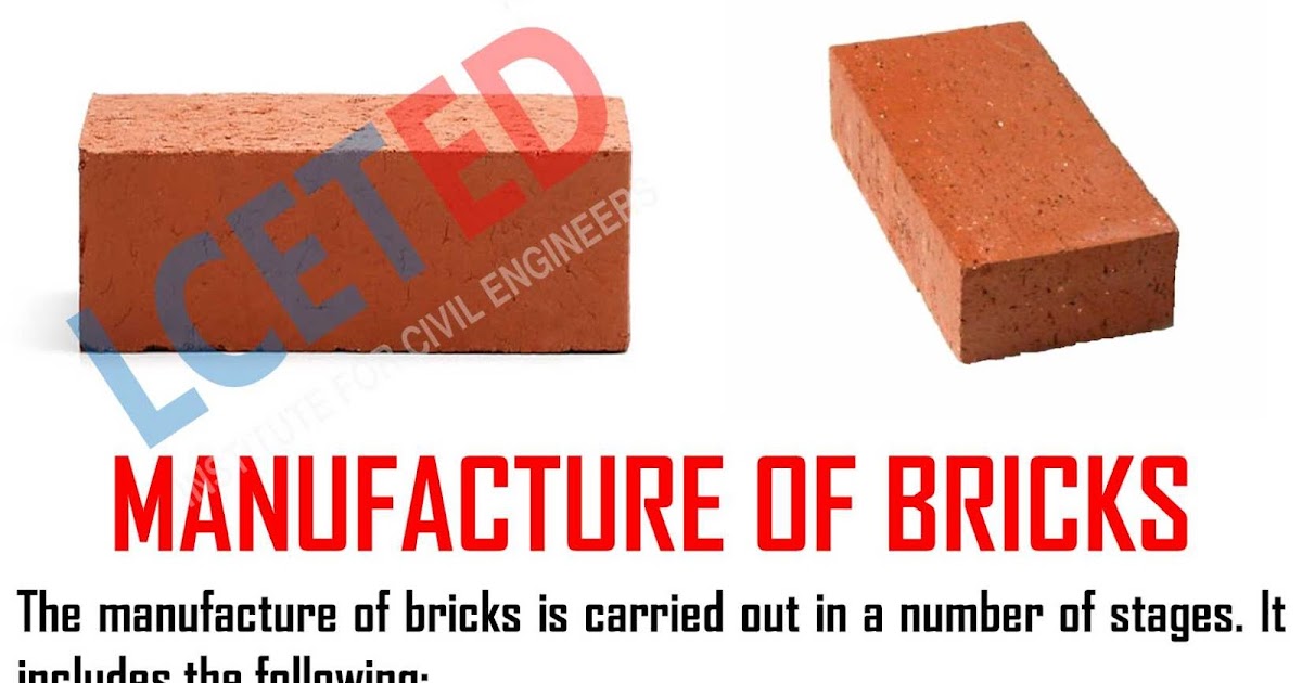 Manufacturing Process Of Bricks Preparation Of Clay Moulding Of