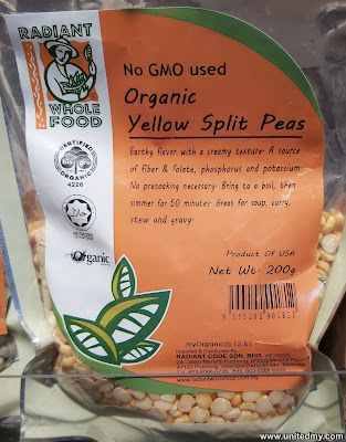 Organic Yellow Split peas