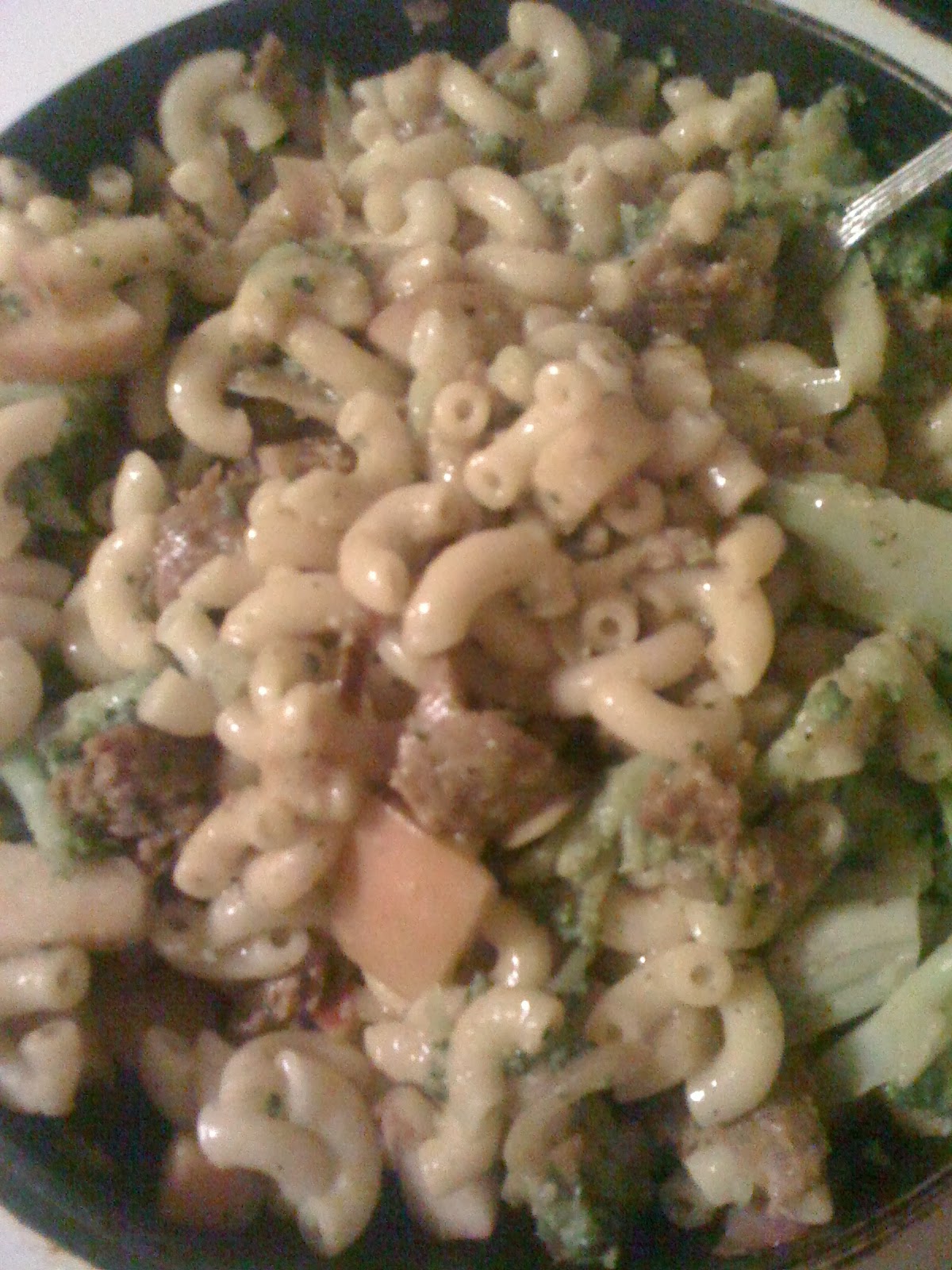 AfroVeganChick Vegan Mofo Day 20 Apple Apple Sausage Macaroni