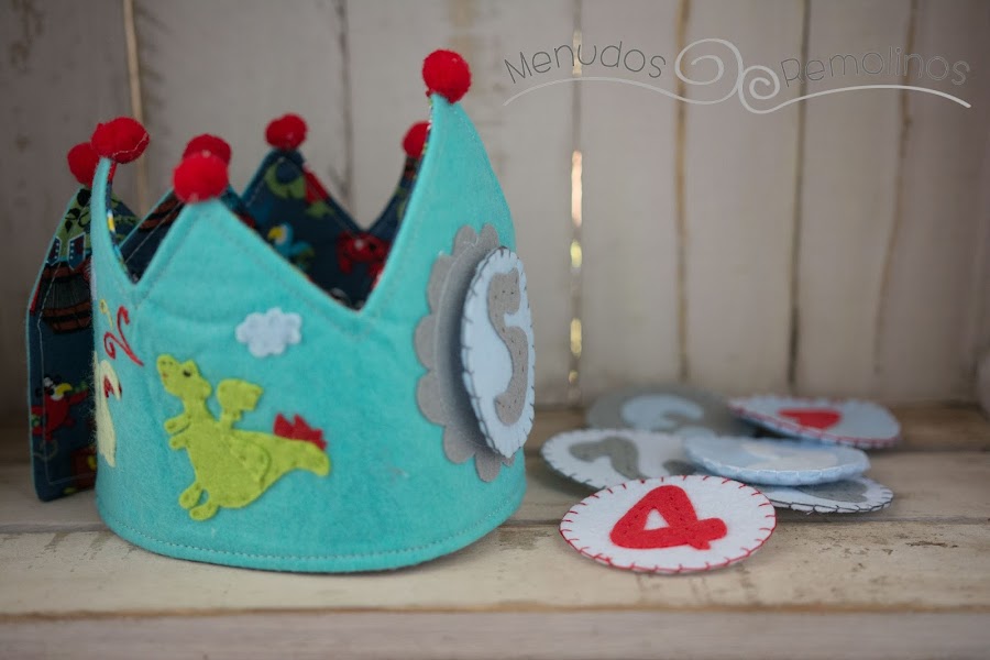 Corona de cumple dragones