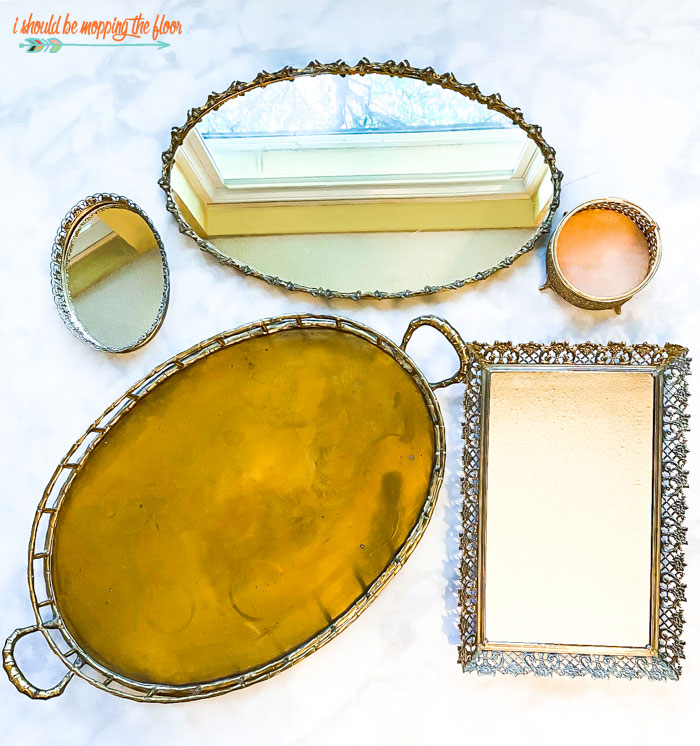5 Vintage Vanity Mirror Tray Uses i should be mopping the floor