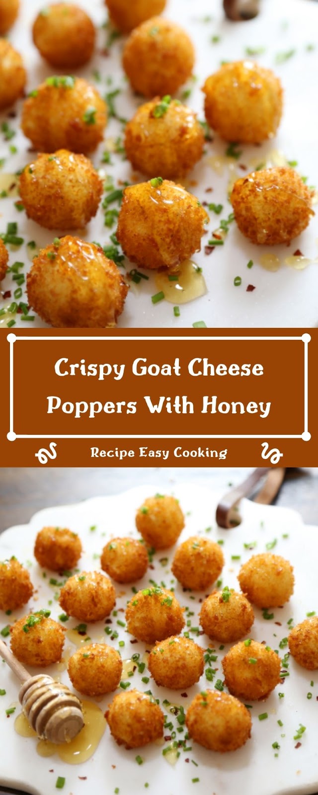 Crispy Goat Cheese Poppers With Honey