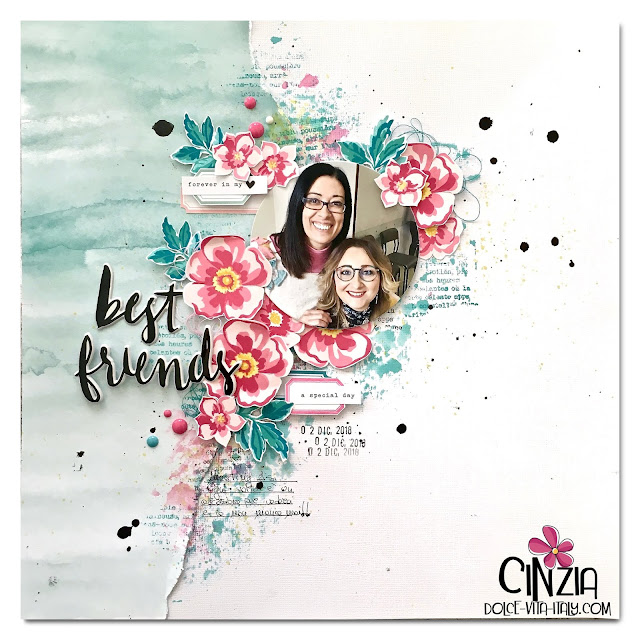 scrap layout, friends, scrapbooking,