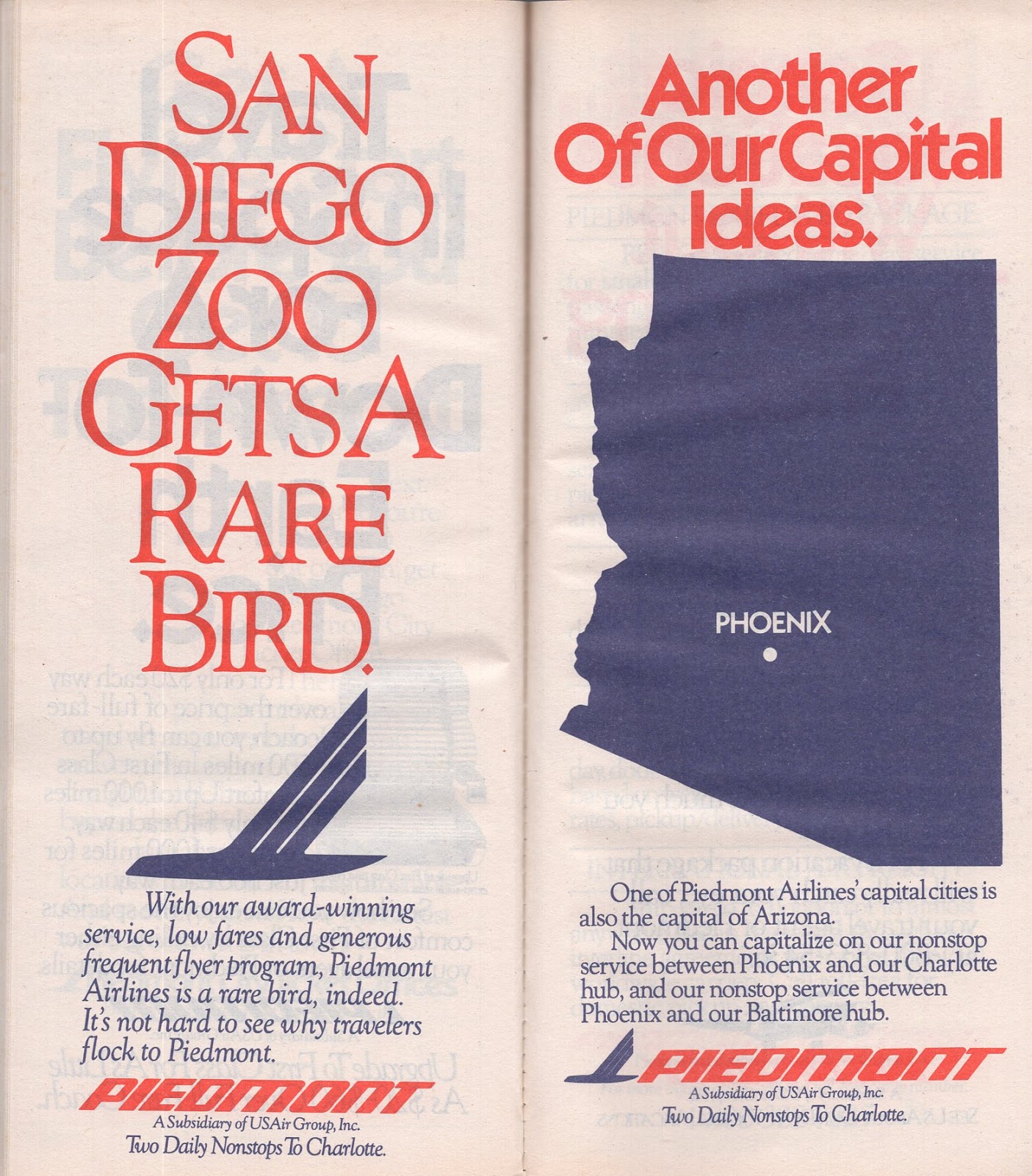 Airline memorabilia Piedmont Airlines (1988)