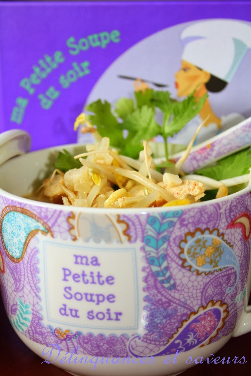 Délinquances et saveurs Bouillon de poulet au gingembre et lait de coco