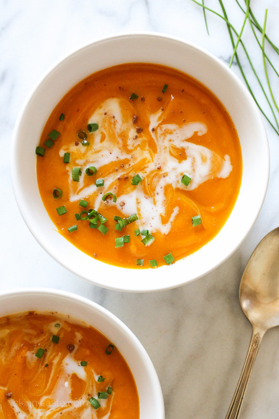 Slow Cooker Blissful Butternut Squash Soup from Skinnytaste Slow