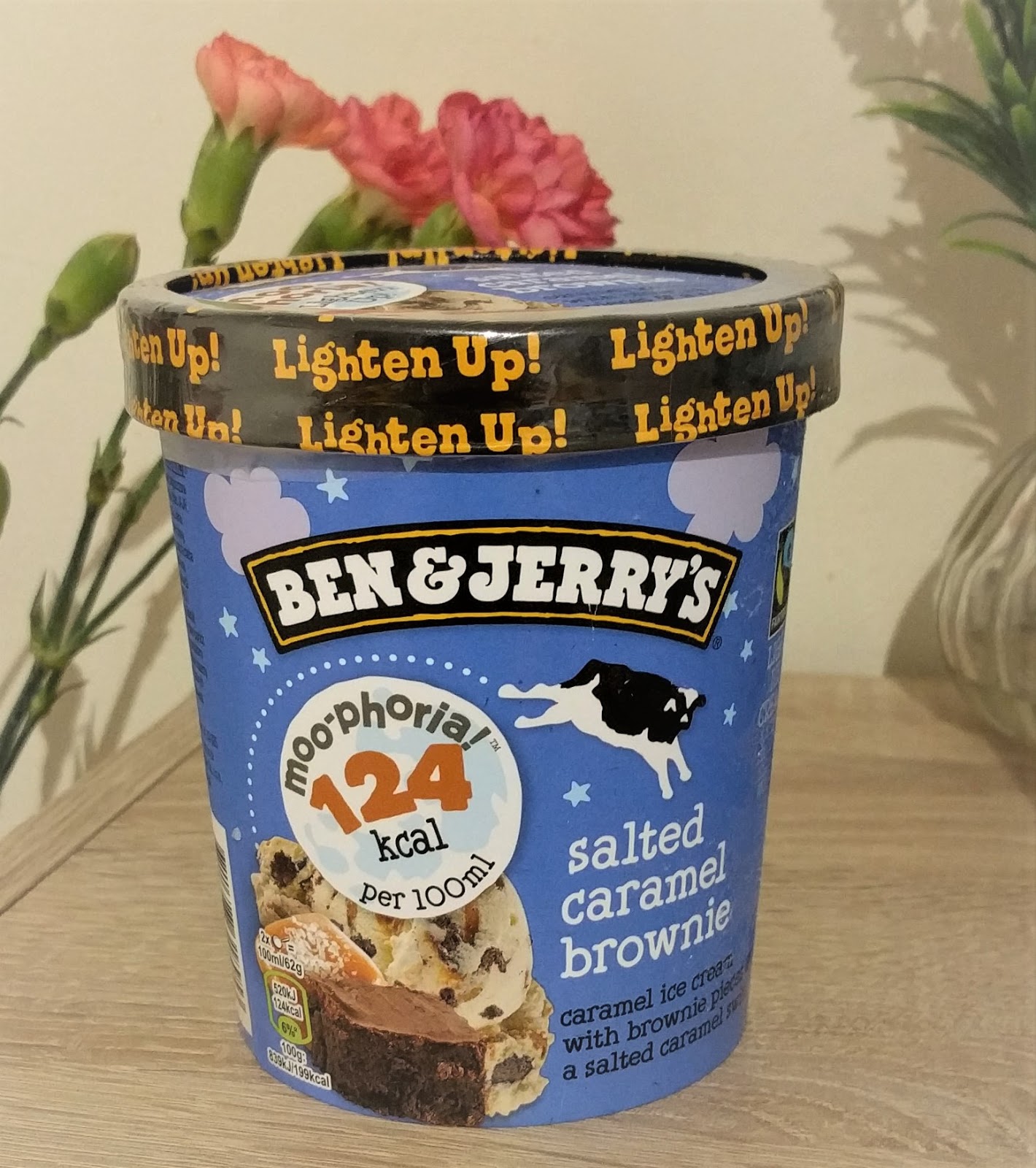 Ben & Jerrys salted caramel brownie light ice cream