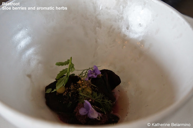 Beetroot sloe berries and aromatic herbs noma Copenhagen Denmark