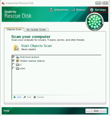 Kaspersky Rescue disque