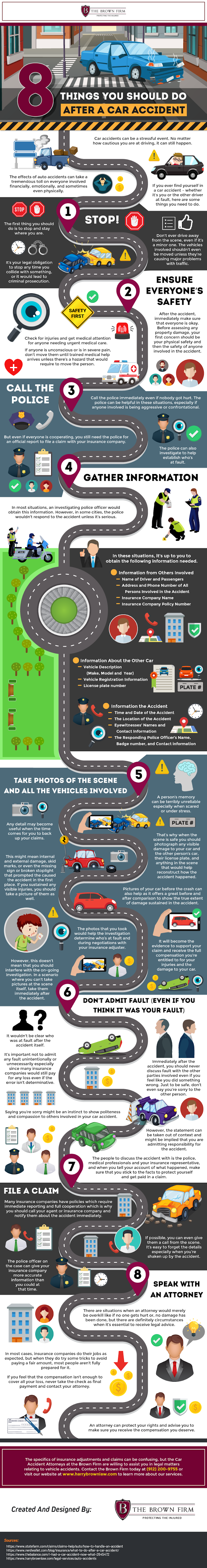 8 Things You Should Do After A Car Accident #infographic
