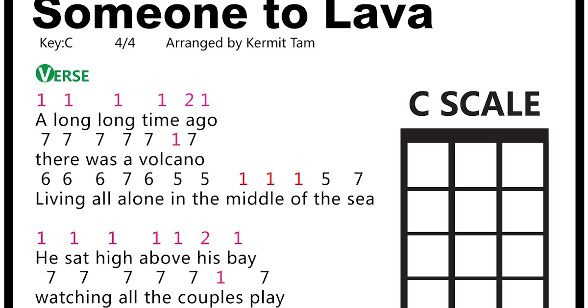 圍威喂 ukulele Someone to Lava [ukulele 單音tab譜]