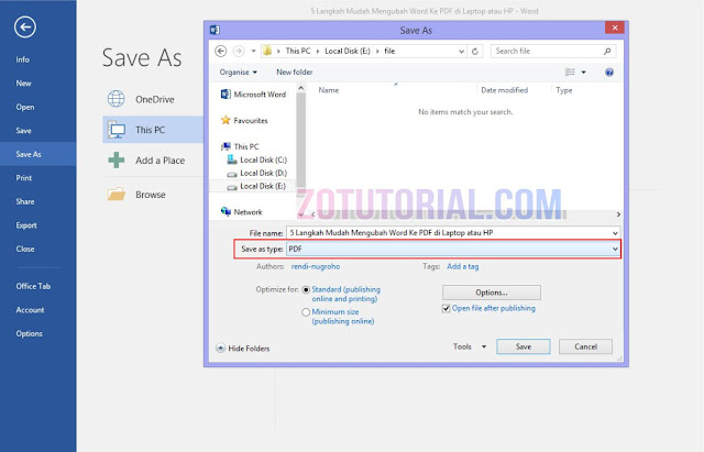 3 Langkah Mudah Mengubah Word Ke PDF di Laptop (Umum Dilakukan)