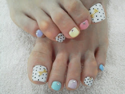 nail toe designs cool pedicure polka dots pretty pedicures fun