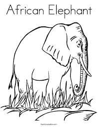 African Elephant Coloring Pages Animals - Best Coloring Pages For Kids