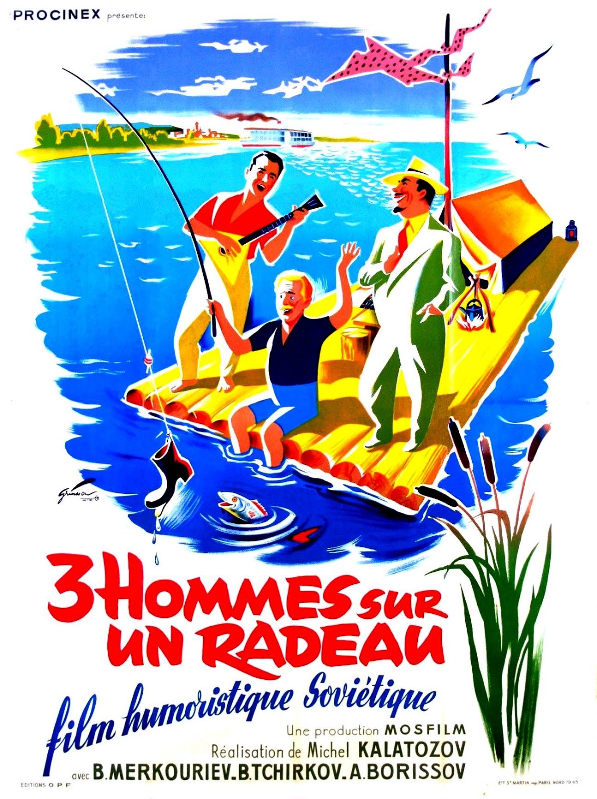 3 hommes sur un radeau (1953) Mikhail Kalatozov - Vernye druz'ya