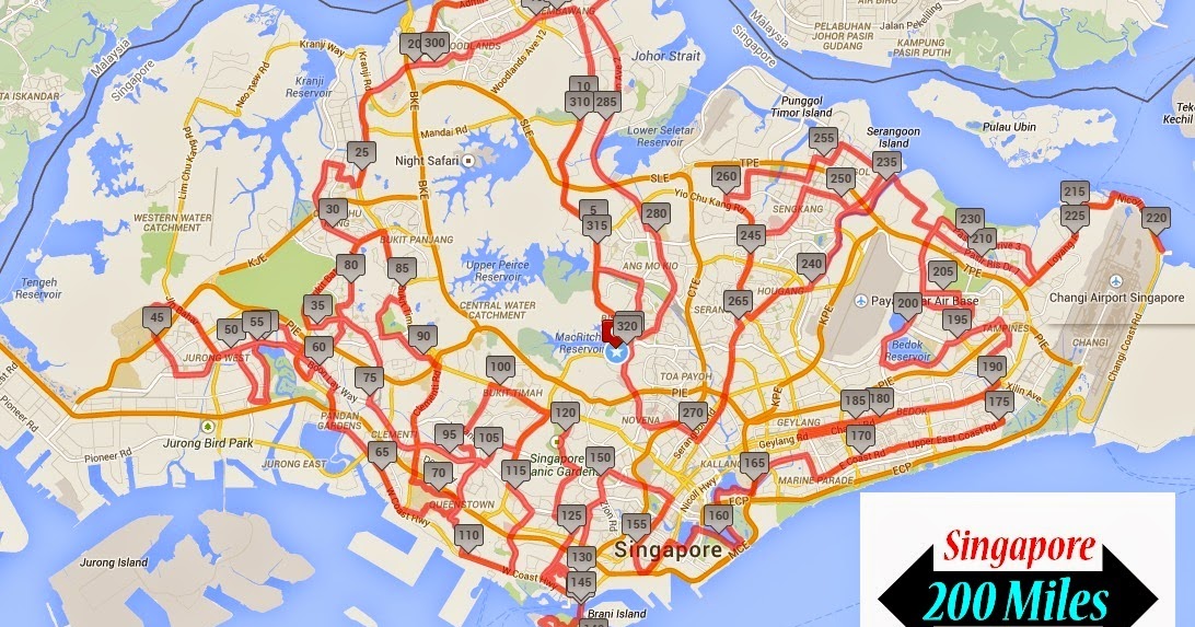 Singapore 200 Miles Ultra Map/Route