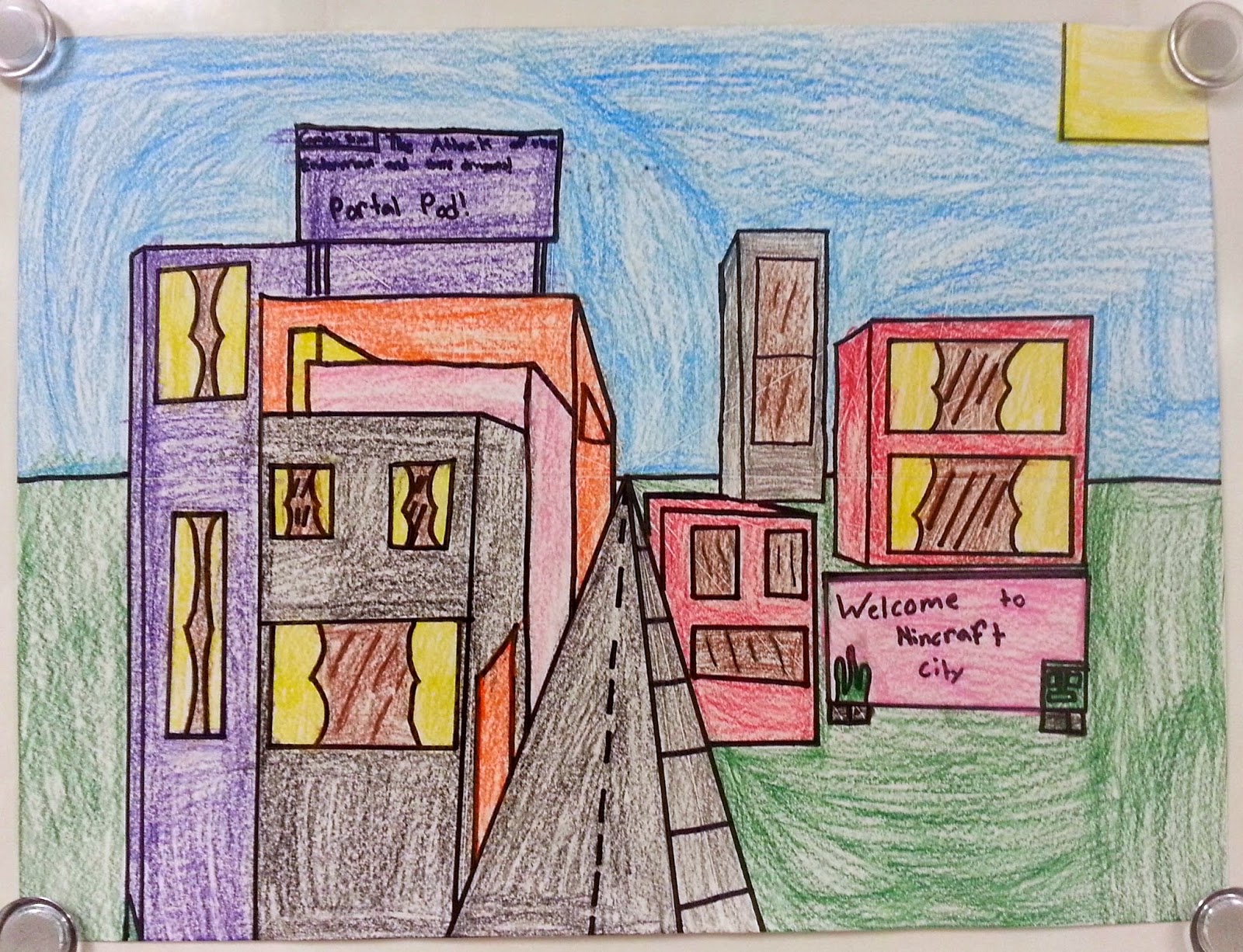 Art With Mrs Nguyen One Point Perspective Streetscapes 5th
