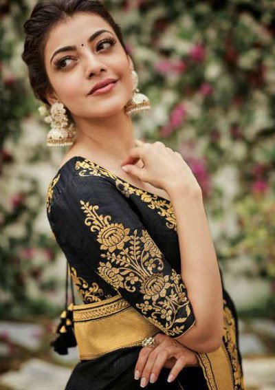 Actress Kajal Aggarwal Latest Stills In Saree - Actress Doodles