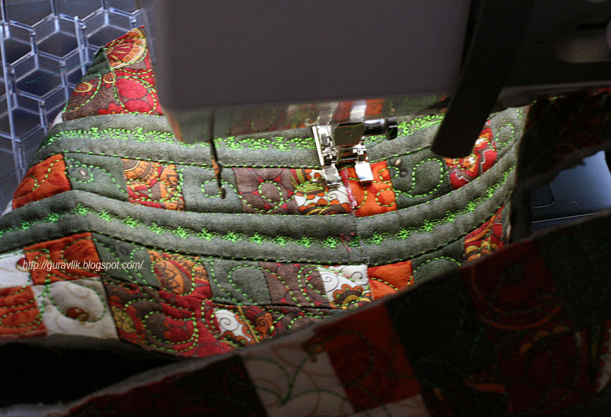 How to make picture tutorial travel Bag. Sewing quilting patchwork pattern.