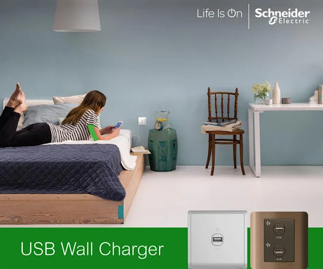 USB wall charger by schneider 