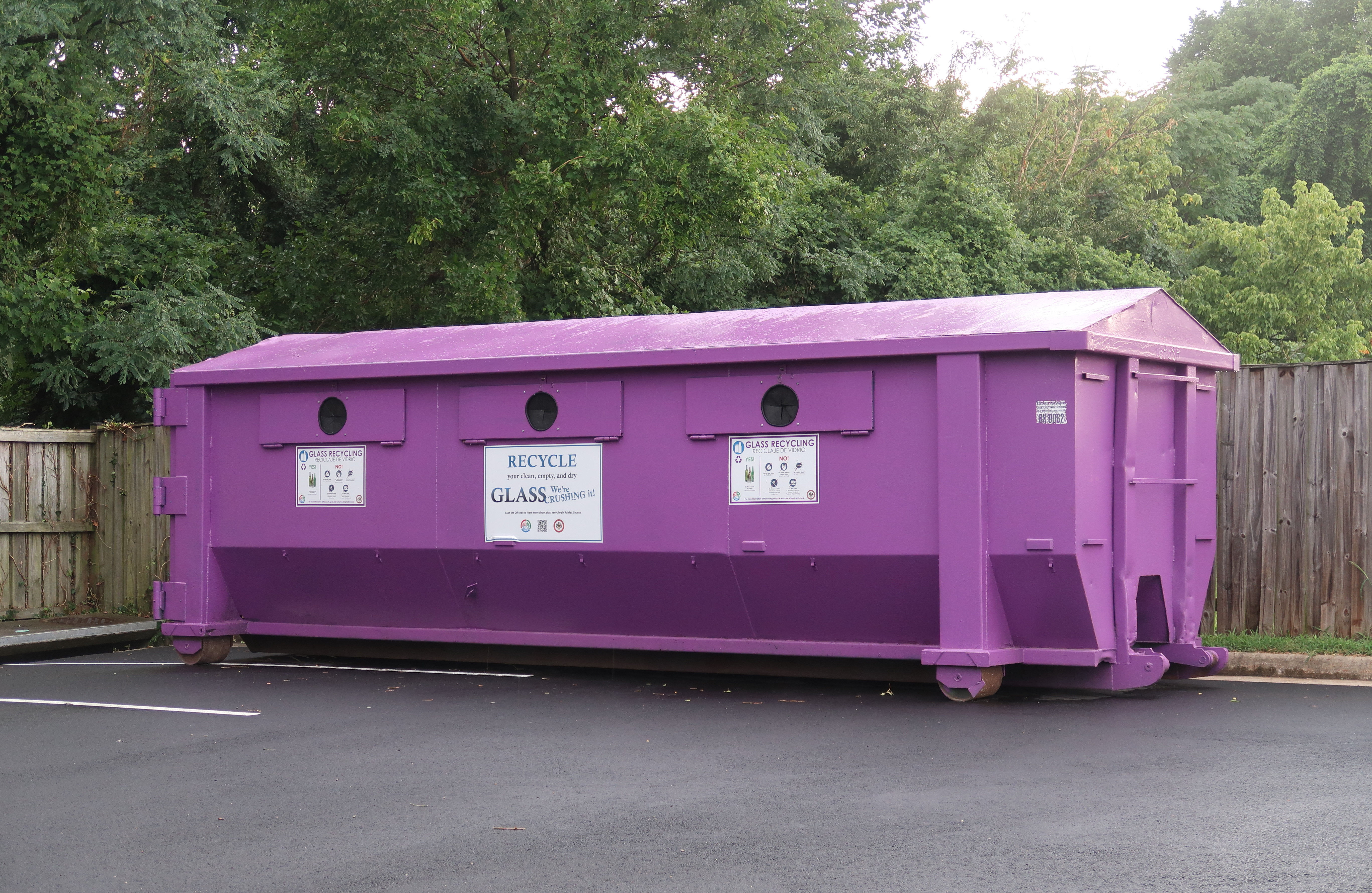 the Annandale Blog Glass recycling bin installed at Wakefield Park