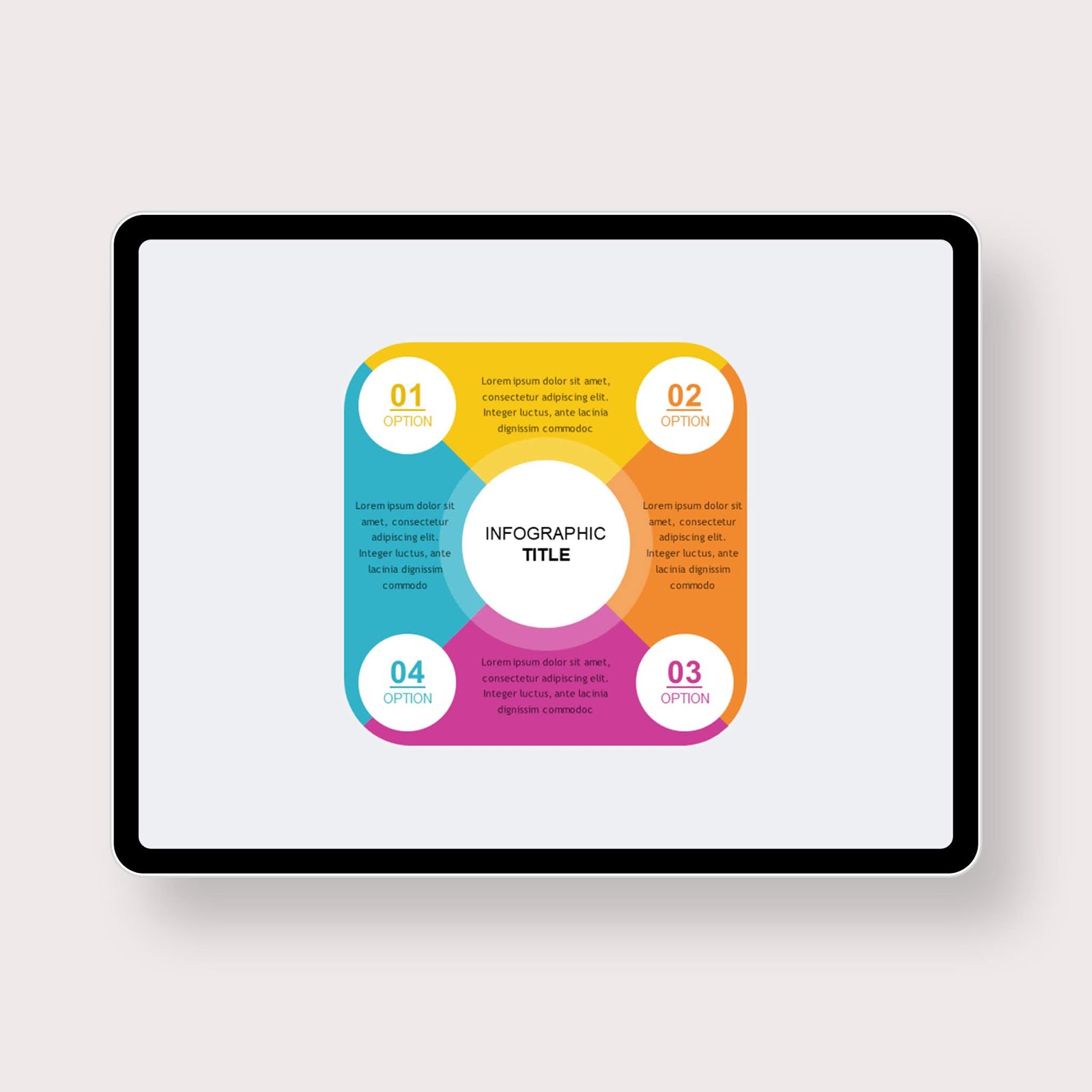 Round Square Inner Circle PowerPoint Templates PowerPoint Free