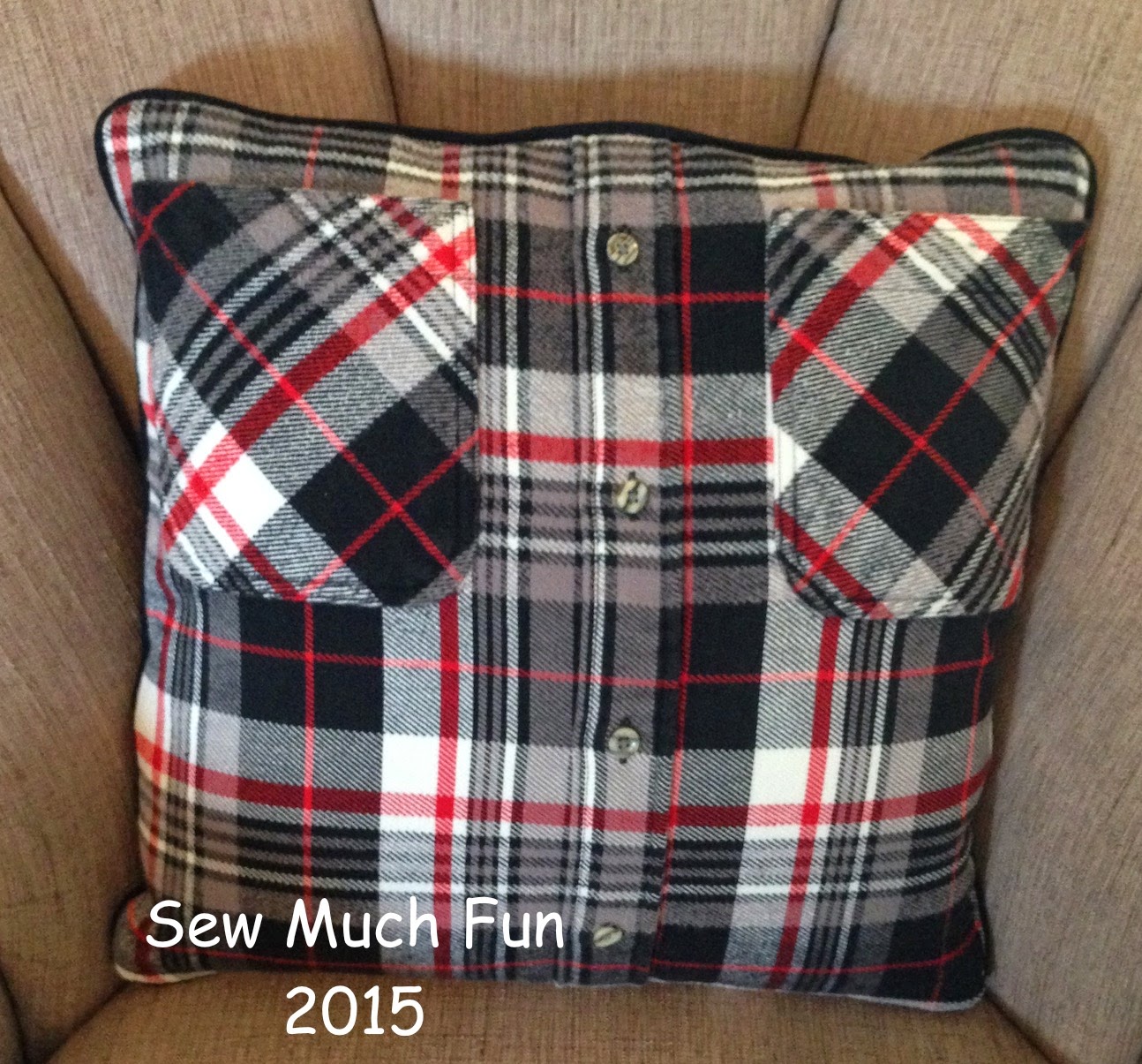 Sew Much Fun / Creations by Celeste Flannel Shirt Pillow