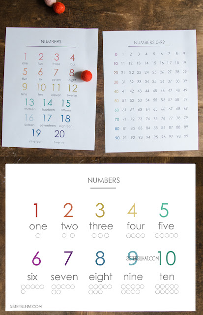 free preschool printable 100 number charts