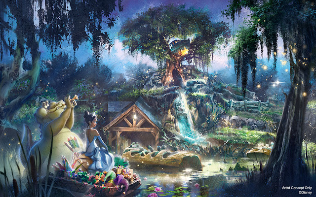Splash Mountain Princess and the Frog Concept Art Disney Parks