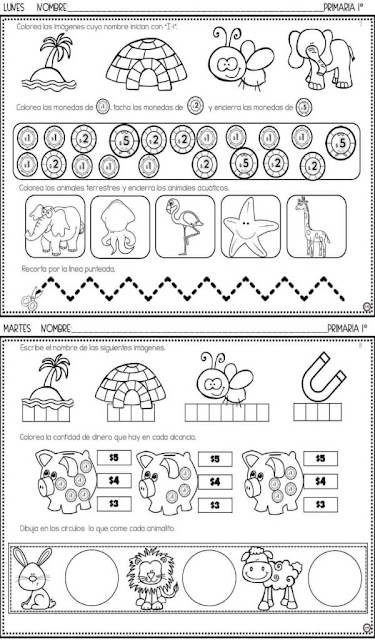 fichas-actividades-tareas-primer-grado