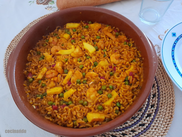 Fideua De Bacalao Y Marisco
