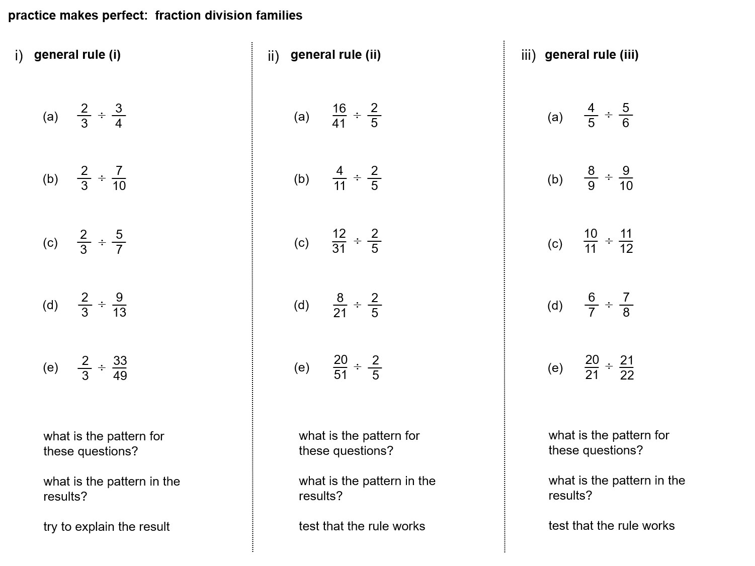 MEDIAN Don Steward mathematics teaching: fractions practice makes perfect