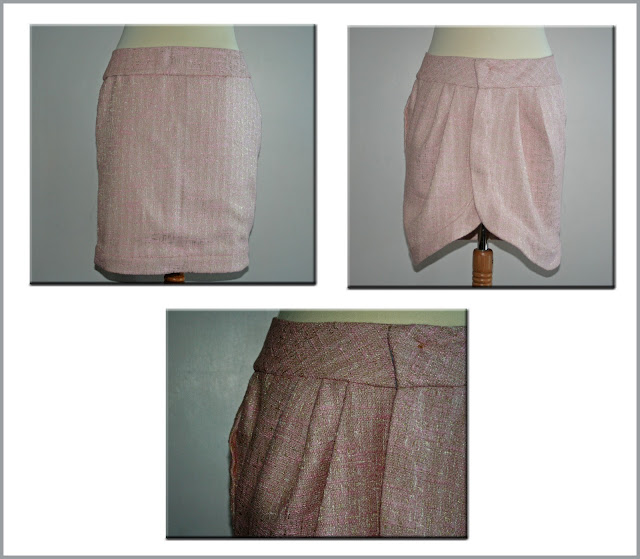 Pattern making; Pink Wool Balloon Skirt