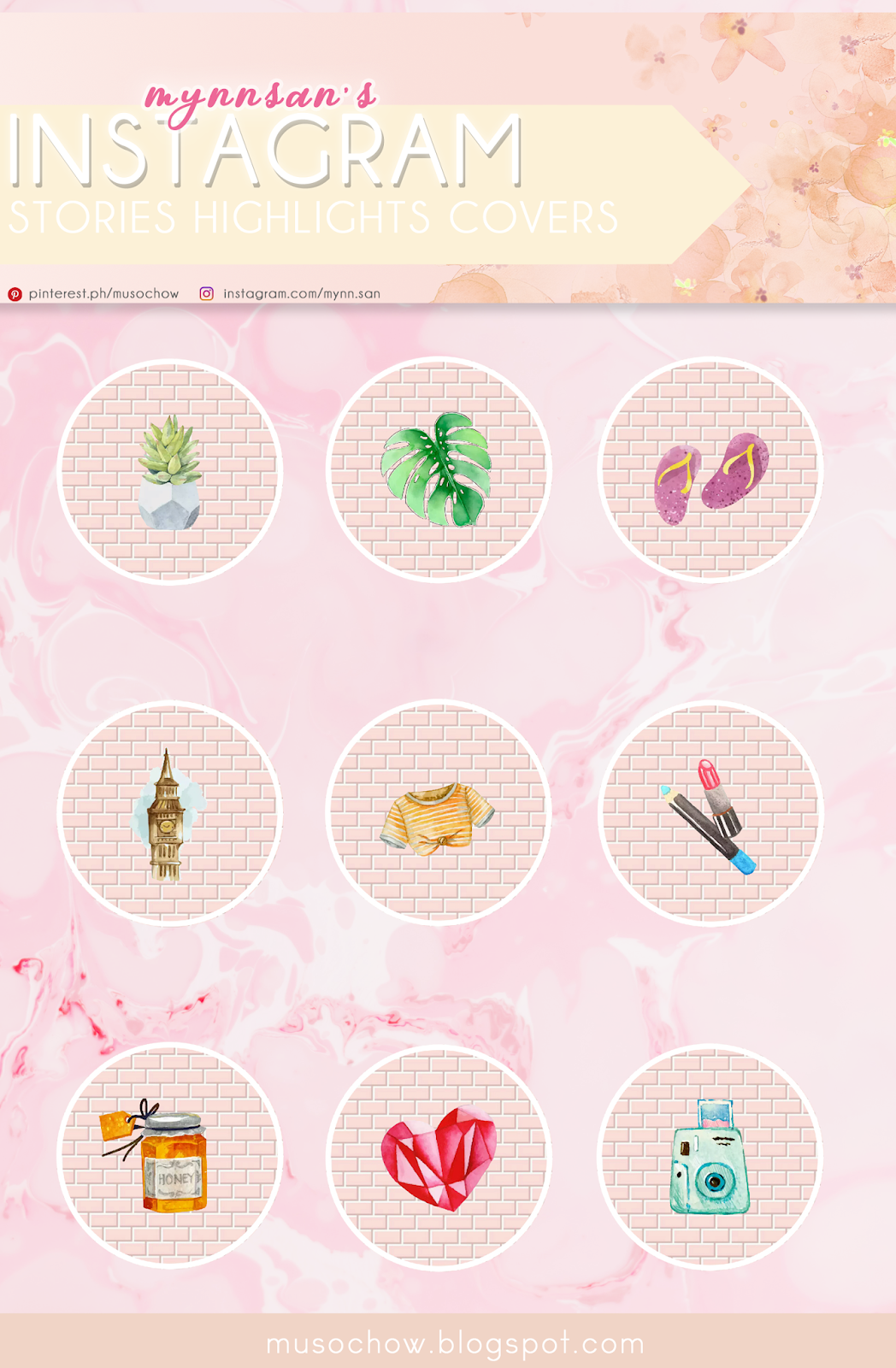 Pastel Insta Highlights Cover mynnsan