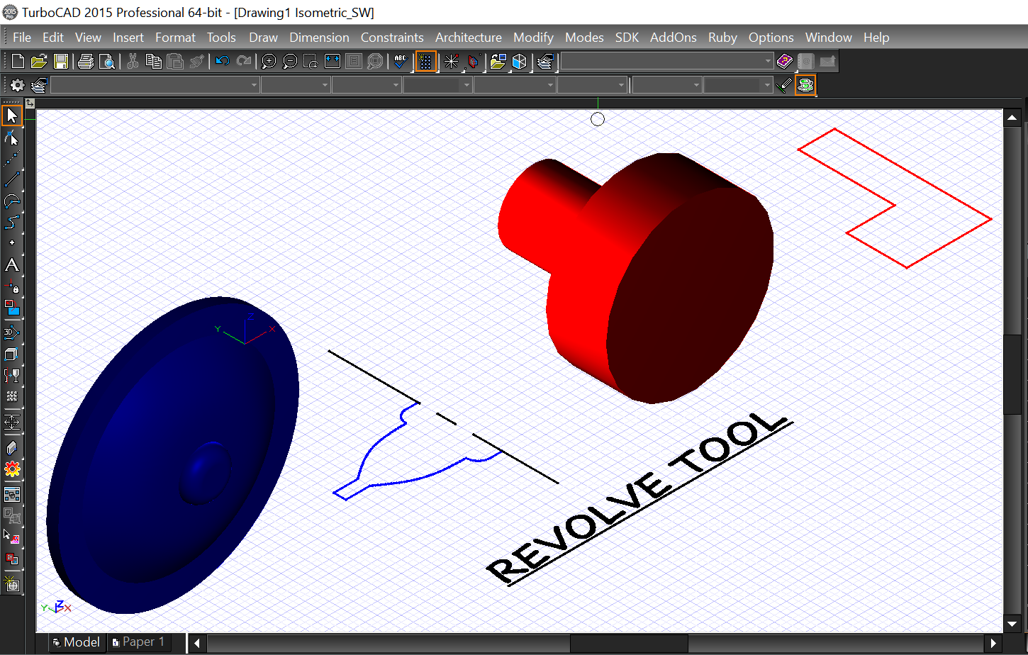 TurboCAD, le coffre à outils CAO The CAD toolbox TurboCAD Revolve