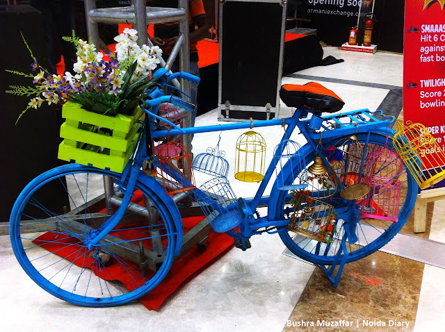 Noida Diary: People posed for a click near this beautifully decorated bicycle Noida Diary: People posed for a click near this beautifully decorated bicycle