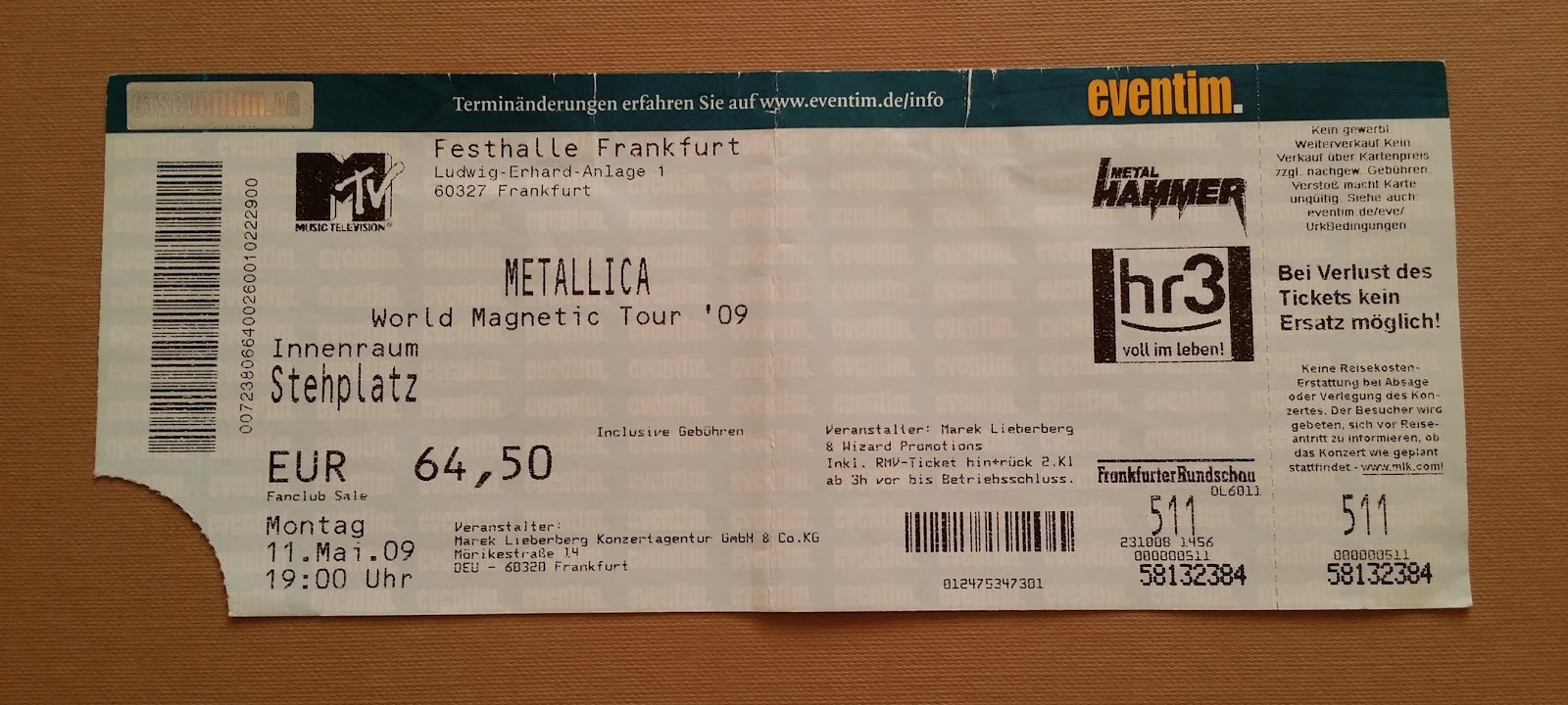  Metallica Tickets Collection Bildidee 