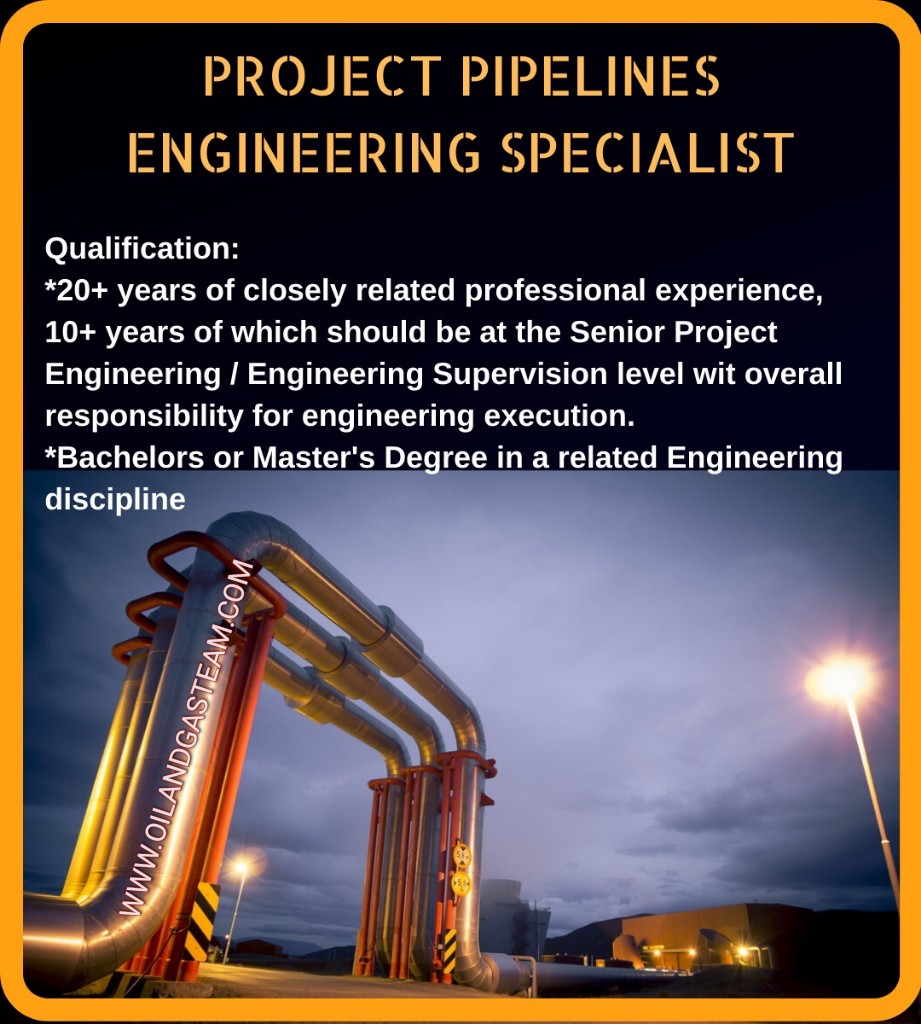 PROJECT PIPELINES ENGINEERING SPECIALIST