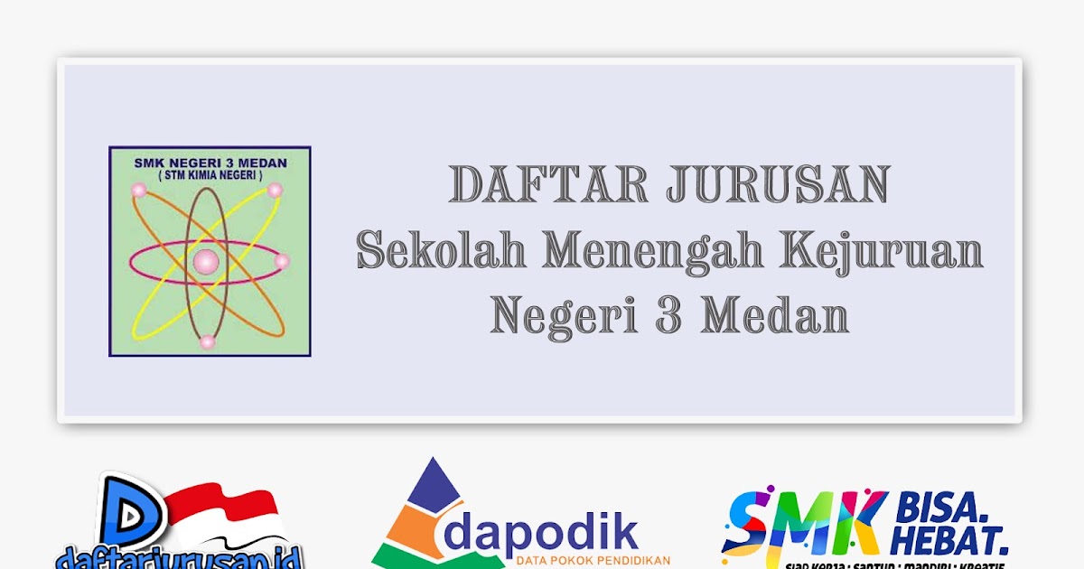 Daftar Jurusan SMK Negeri 3 Medan, Sumatera Utara - Daftar Jurusan