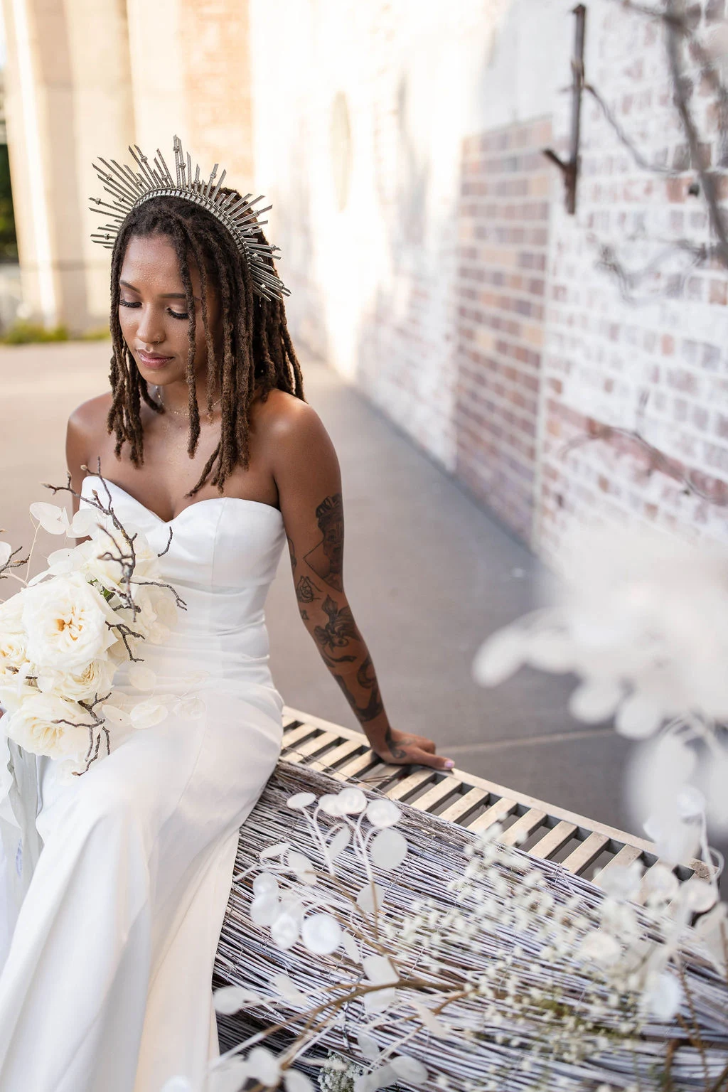 pixel punk pictures bridal gowns hair piece makeup cape florals