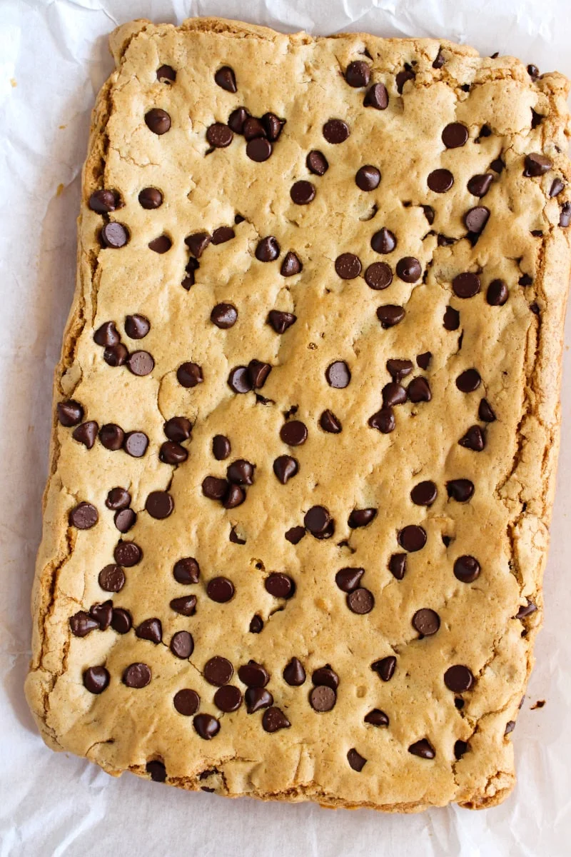 Brown Butter Chocolate Chip Cookie Bars | The Two Bite Club