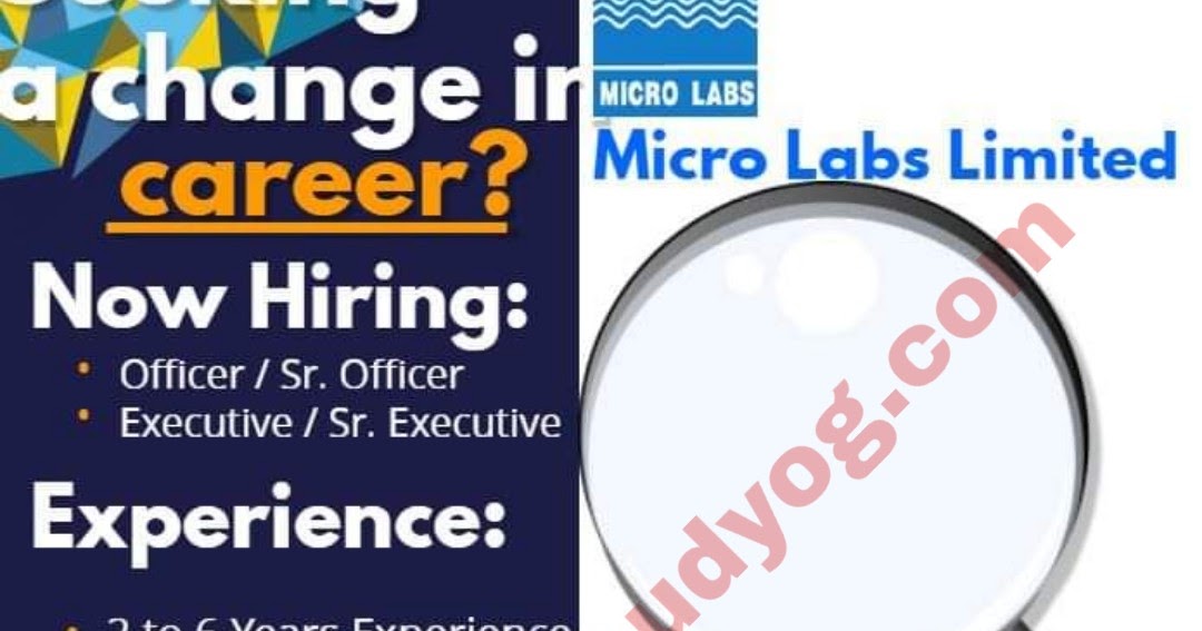 Micro Labs Walkin interview for Quality control/Production/Packing 15th June 2019 Bangalore