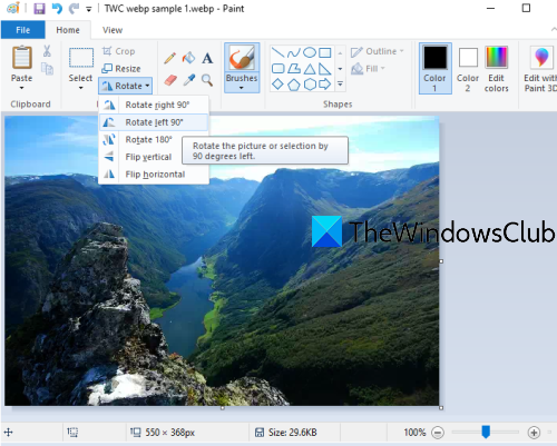 Windows 10 컴퓨터에서 이미지를 회전하는 방법
