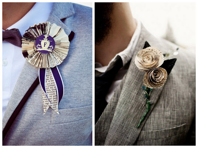 non-traditional DIY boutonnieres for your groom