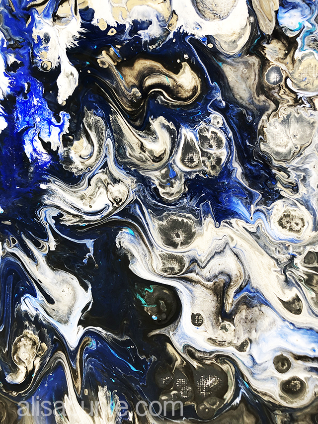 a peeking inside my process: playing with pour painting