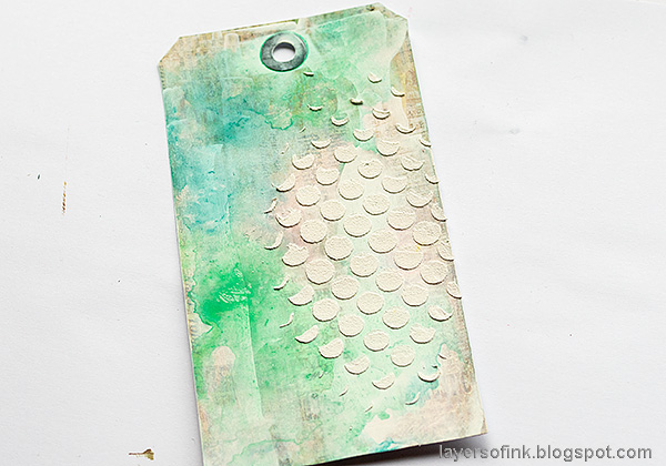 Layers of ink - Pink Penguin Tag Tutorial by Anna-Karin Evaldsson. Tag background.