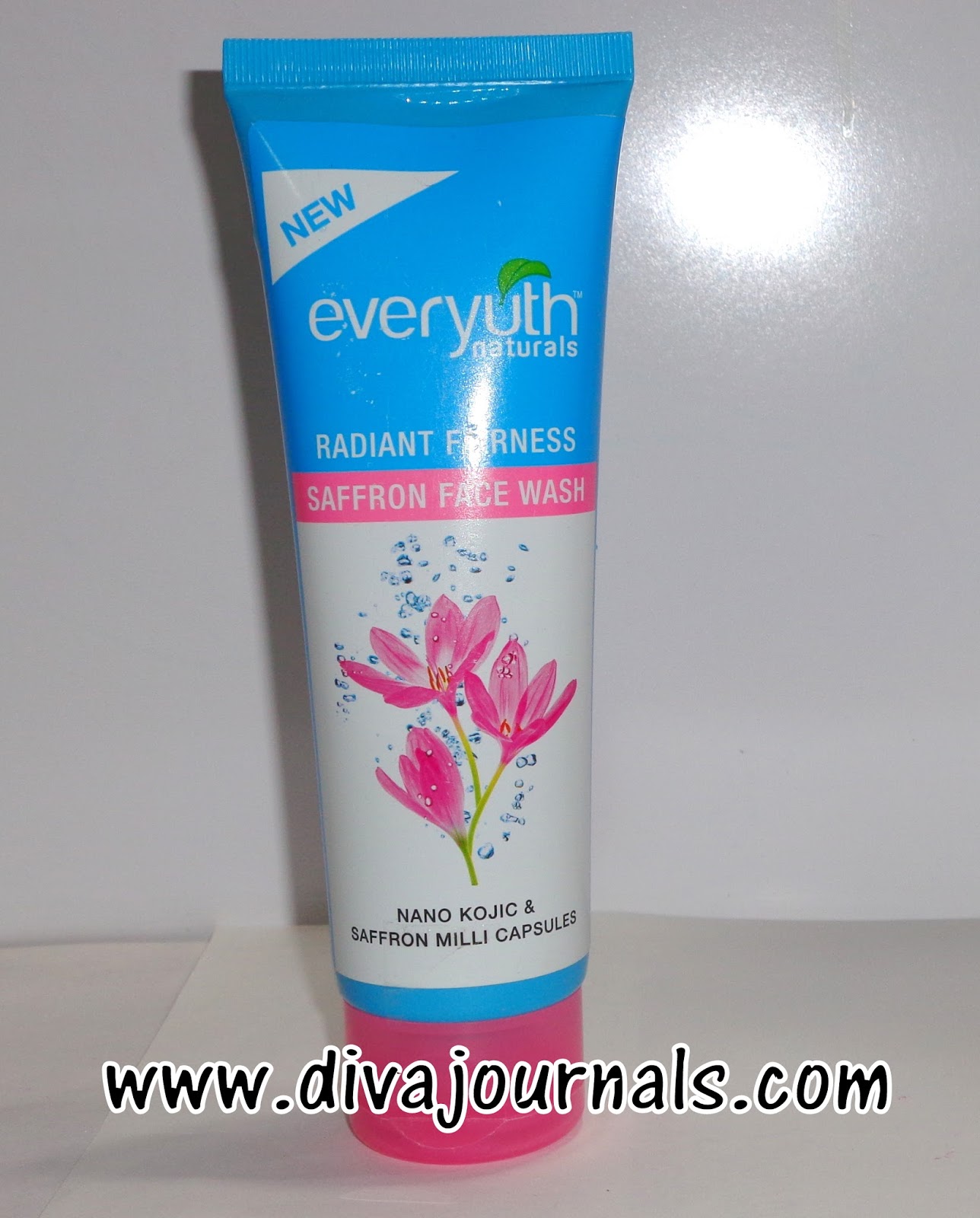 Everyuth Radiant Fairness Saffron Face wash Review Diva Journals