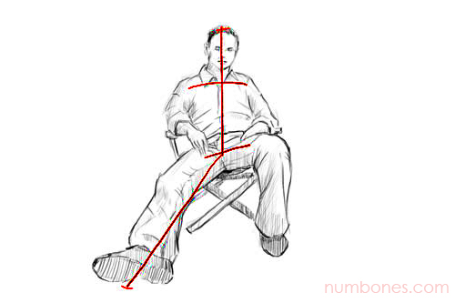 How To Draw A Seated Person For Beginners Easy Step By Step Numbones Com