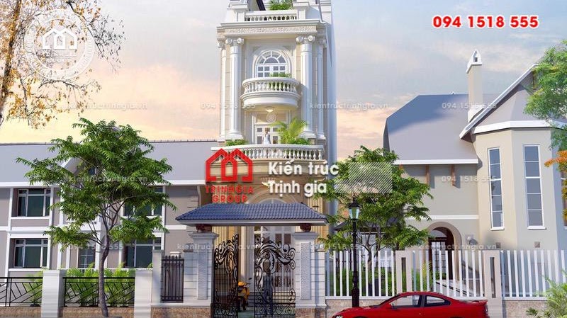 Thiết kế mẫu nhà phố mặt tiền 5m phong cách kiến trúc Pháp - Mã số NP1332 - Ảnh 4